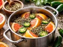 Hervir cáscara de pomelo, yerba mate y jalapeño: por qué lo recomiendan y para qué sirve