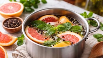 Hervir cáscara de pomelo, menta y pimienta en grano: por qué lo recomiendan y para qué sirve