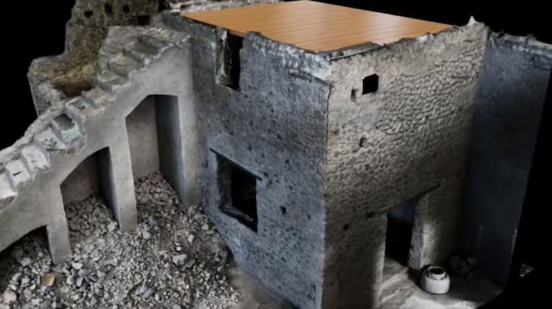 Gran parte de las construcciones superiores quedó enterrada tras la erupción del año 79 d. C.