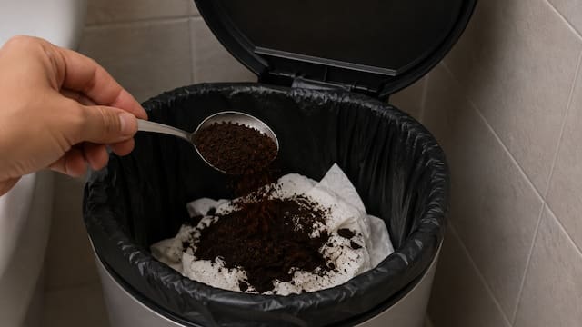 Poner café usado dentro del tacho de basura del baño: para qué sirve y por qué cada vez más personas lo recomiendan