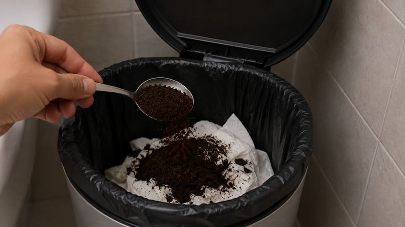 Poner café usado dentro del tacho de basura del baño: para qué sirve y por qué cada vez más personas lo recomiendan