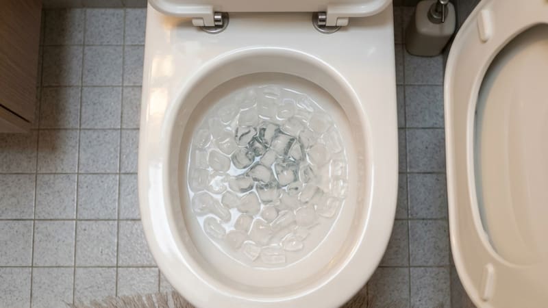 Poner hielo en el inodoro | Para qué sirve y por qué recomiendan hacerlo una vez por semana. Foto (IA)