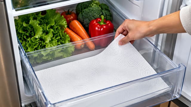 Poner papel de cocina en el cajón de las verduras: para qué sirve y por qué recomiendan hacerlo