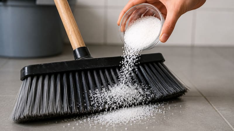 Poner sal en la escoba durante la noche: para qué sirve y por qué recomiendan hacerlo