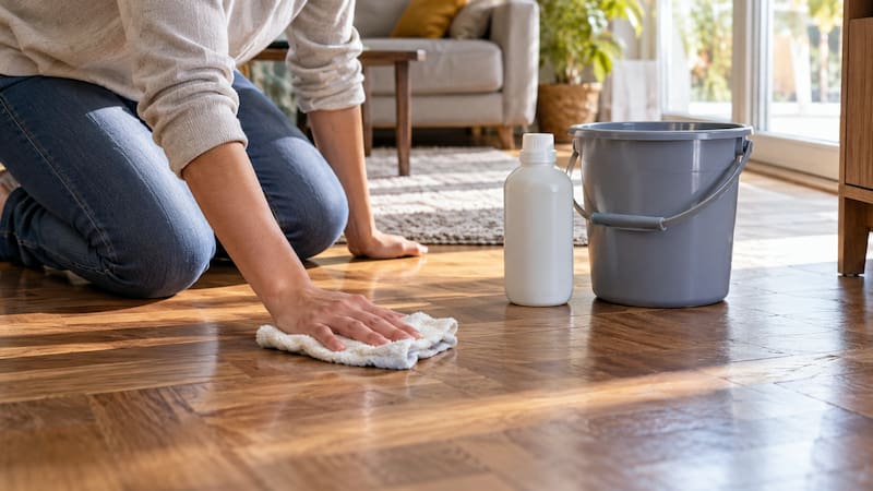 Poner suavizante en el balde para limpiar los pisos: para qué sirve y cuándo no conviene hacerlo (foto: ChatGPT)