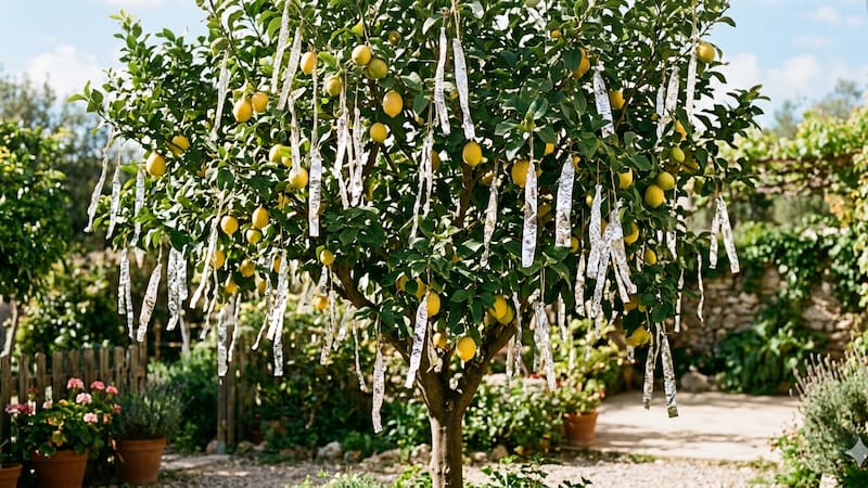 Poner tiras de papel aluminio en las ramas del limonero: para qué sirve y por qué lo recomiendan los expertos