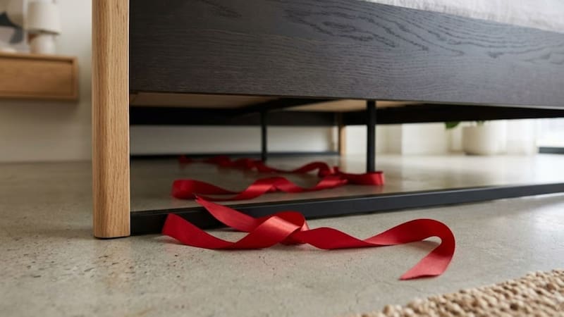 El ritual energético de la cinta roja busca eliminar las malas energías.