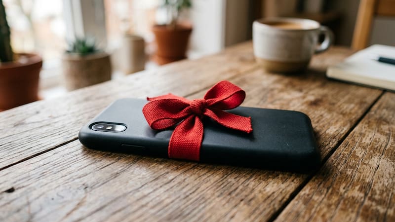 Poner una cinta roja en la funda del celular.