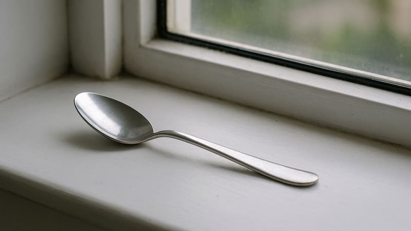 Poner una cuchara en la ventana.