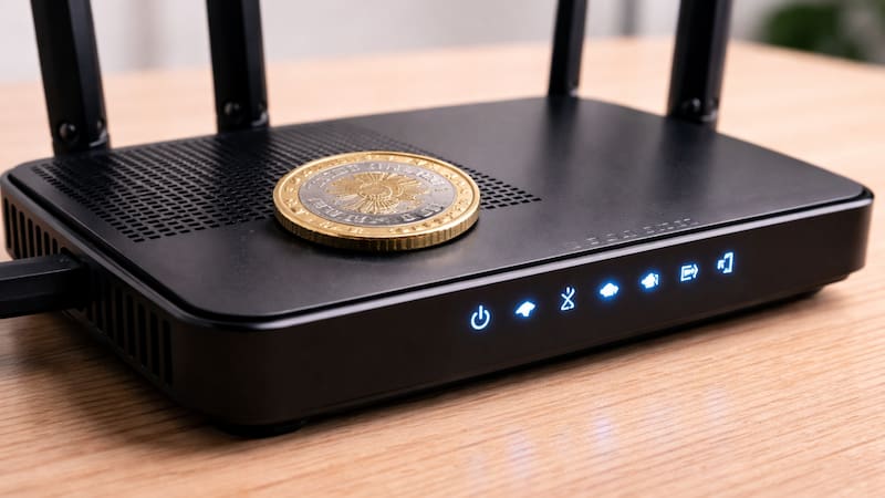 Poner una moneda arriba del módem de WiFi: para qué sirve y por qué recomiendan hacerlo
Fuente: IA