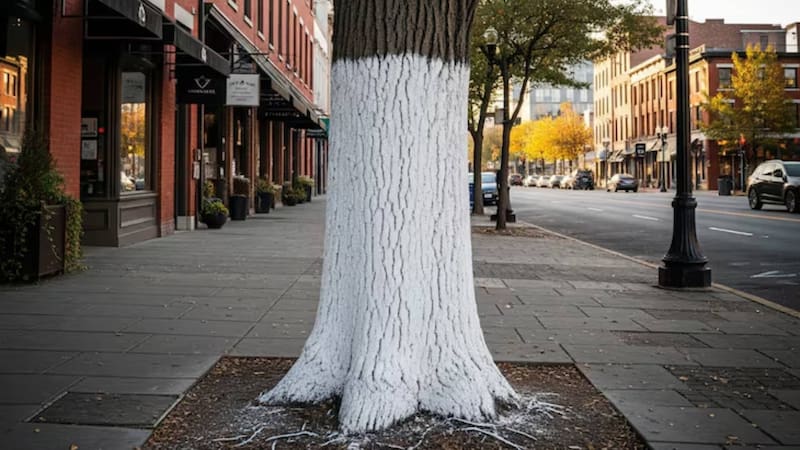 Por qué pintan de blanco a los troncos de los árboles y cuáles son los beneficios