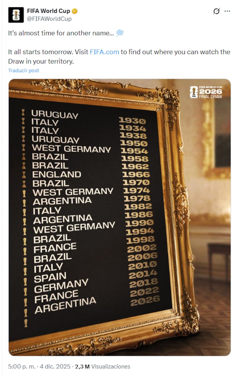 Ya casi es hora... El posteo de FIFA