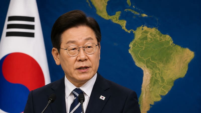 Corea del Sur quiere convertir a este país de América Latina en potencia mundial y lo respaldará con tecnología de última generación. (Representación creada con IA)