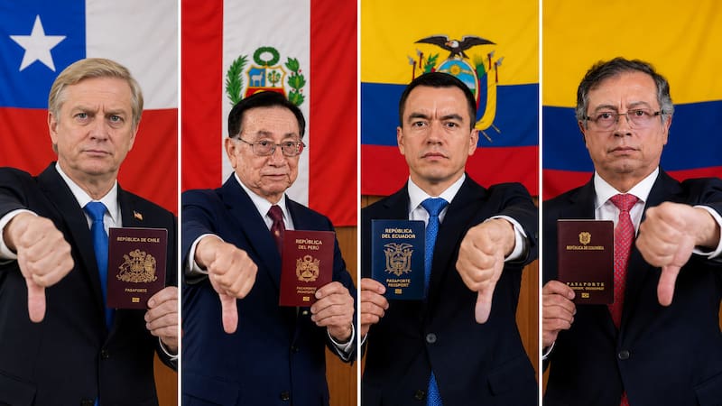 Está confirmado | Chile, Perú, Ecuador y Colombia negarán el ingreso y la salida del país a quienes postergue este trámite del pasaporte. (Representación creada con IA)