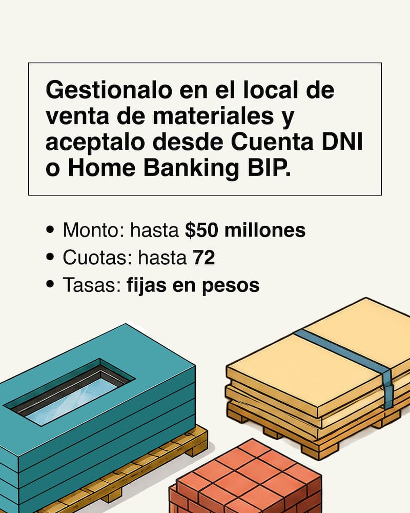 El préstamo puede utilizarse en más de 150 comercios adheridos y se gestiona de manera digital a través de Cuenta DNI o Home Banking BIP.