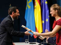 La princesa Leonor homenajea a Messi tras los Premios Princesa de Asturias: “No sé si existe otro fenómeno capaz de generar este sentimiento universal”
