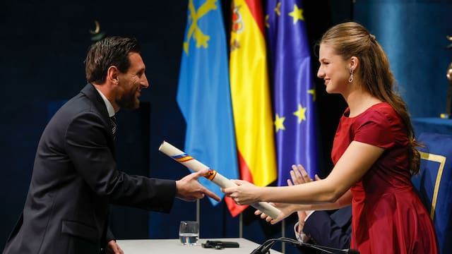 La princesa Leonor homenajea a Messi tras los Premios Princesa de Asturias: “No sé si existe otro fenómeno capaz de generar este sentimiento universal”