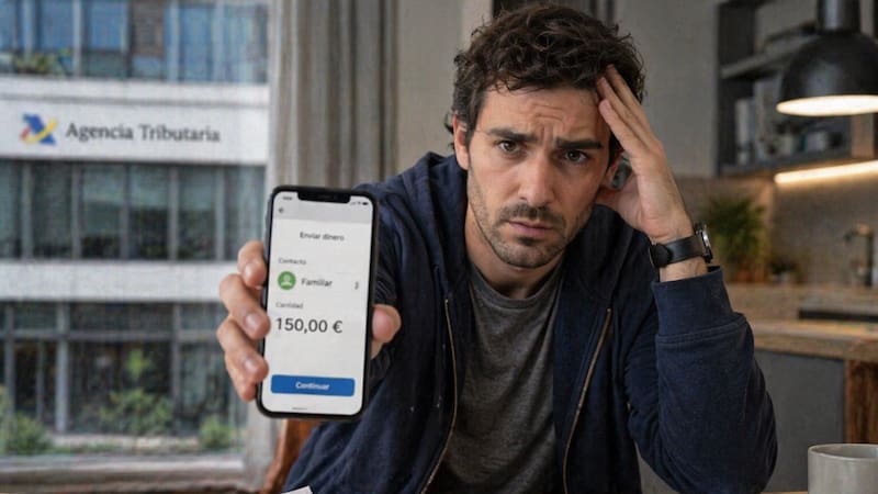 Un contribuyente consulta una transferencia desde el móvil en una imagen ilustrativa sobre el control fiscal de Hacienda a los envíos de dinero por aplicaciones de pago inmediato como Bizum en España.