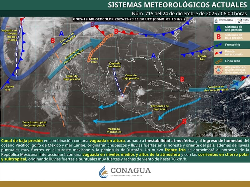 El pronóstico del tiempo para el miércoles 24 de diciembre. (Foto: Archivo).