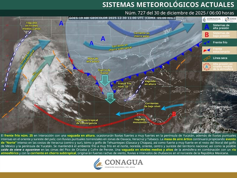 El pronóstico del tiempo para el martes 30 de diciembre. (Foto: Archivo)