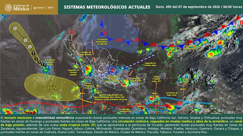Se aproxima una ola de frío polar este lunes 7 y el martes 8 de septiembre: récord de temperaturas bajas, sensación térmica y fuertes ráfagas de viento.