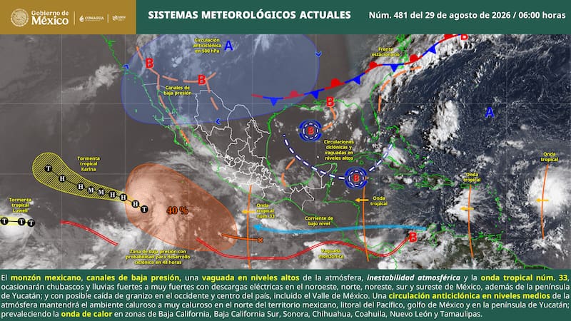 Se aproxima un diluvio universal histórico el sábado 28 con 48 horas de lluvias, tormentas y caída de granizo en las principales ciudades del país.