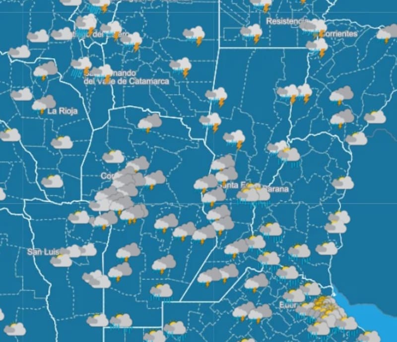 Pronóstico del clima del SMN.