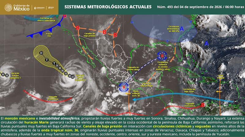 Las lluvias más fuertes del viernes