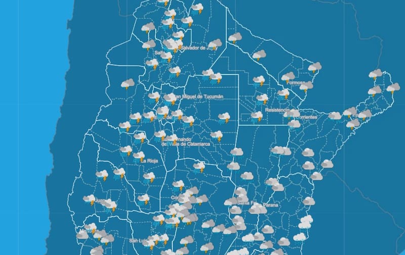 Pronóstico del tiempo del SMN.