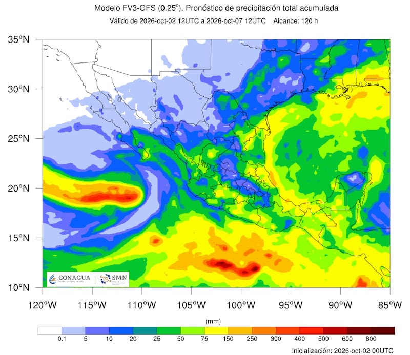 Pronóstico del clima para este fin de semana 3 y 4 de octubre.