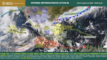 El SMN prevé lluvias fuertes a torrenciales y posibles descargas en el sureste hasta el viernes