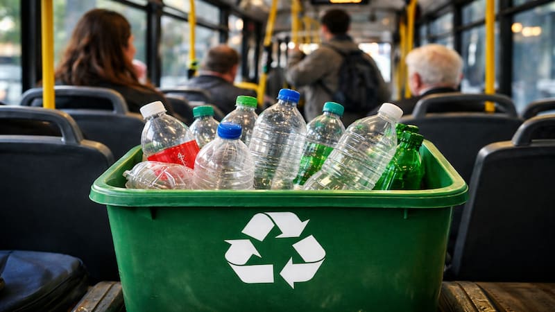 Proponen que el transporte público sea gratis a cambio de entregar botellas y latas en Edomex