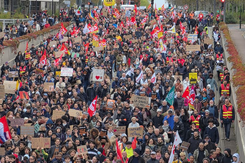 Nueva jornada de protestas en Francia. (Foto: EFE).