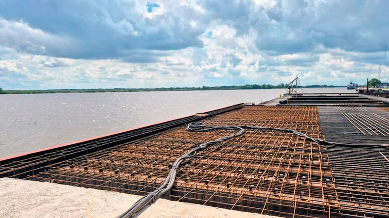 Importante avance en las obras de Puerto Ibicuy.