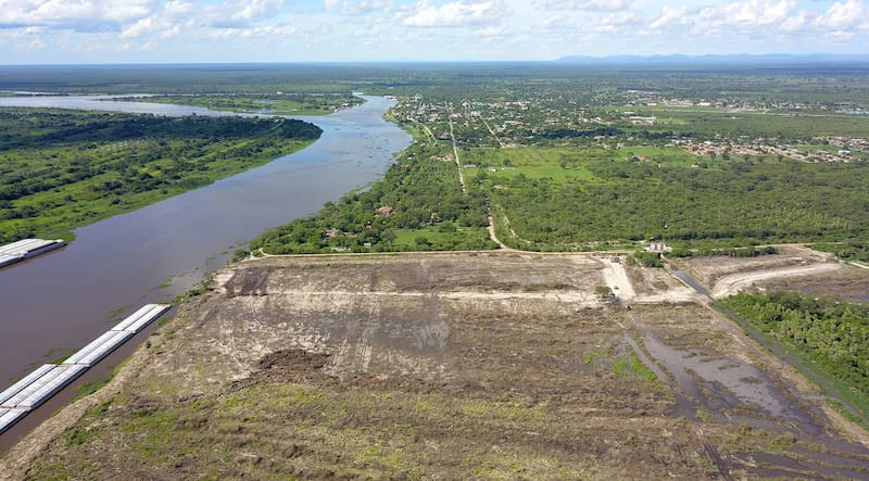 El lugar de emplazamiento de Porto Murtinho.