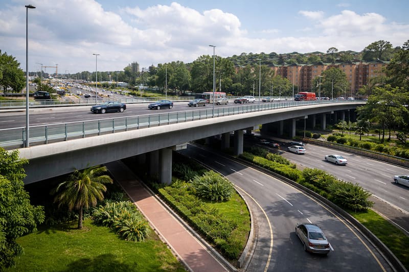 Las obras podrán alivianar el tránsito en una zona clave de Bogotá (Fuente: inteligencia artificial).