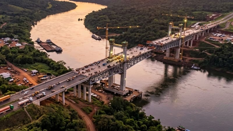 El proyecto tiene respaldo binacional y está impulsado por los gobiernos de la provincia de Misiones y del estado brasileño. Foto generada con IA