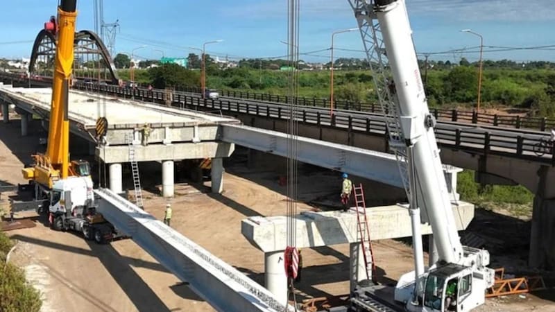 Así avanzan las obras del nuevo Puente Carretero.
