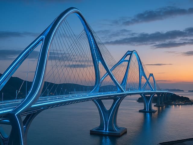 El puente colgante más grande del mundo: el gigante de acero que conecta dos islas y resiste huracanes
