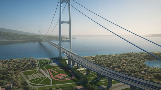 Avanza la construcción del puente colgante más largo del mundo: el orgullo del país que unirá dos regiones estratégicas y cambiará el transporte para siempre