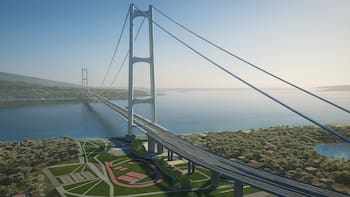 Avanza la construcción del puente colgante más largo del mundo: el orgullo del país que unirá dos regiones estratégicas con 14.400 millones de euros