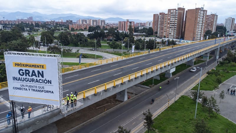 El puente de la calle 153 con autopista Norte será el más largo de Bogotá, con 363 metros de longitud total incluyendo sus accesos.