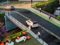 Avanza la construcción de un puente vehicular y peatonal que conectará dos avenidas estratégicas