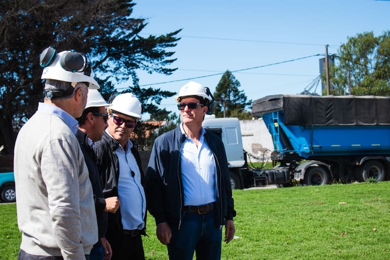 El presidente del Consorcio de Gestión de Puerto Quequén, Dr. Mariano Carrillo recorrió el sector donde se llevan adelante las tareas.