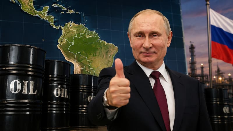 Rusia envió 700.000 barriles de petróleo y busca convertir a este país latino en una potencia que complicará los planes de Estados Unidos. (Representación creada con IA)