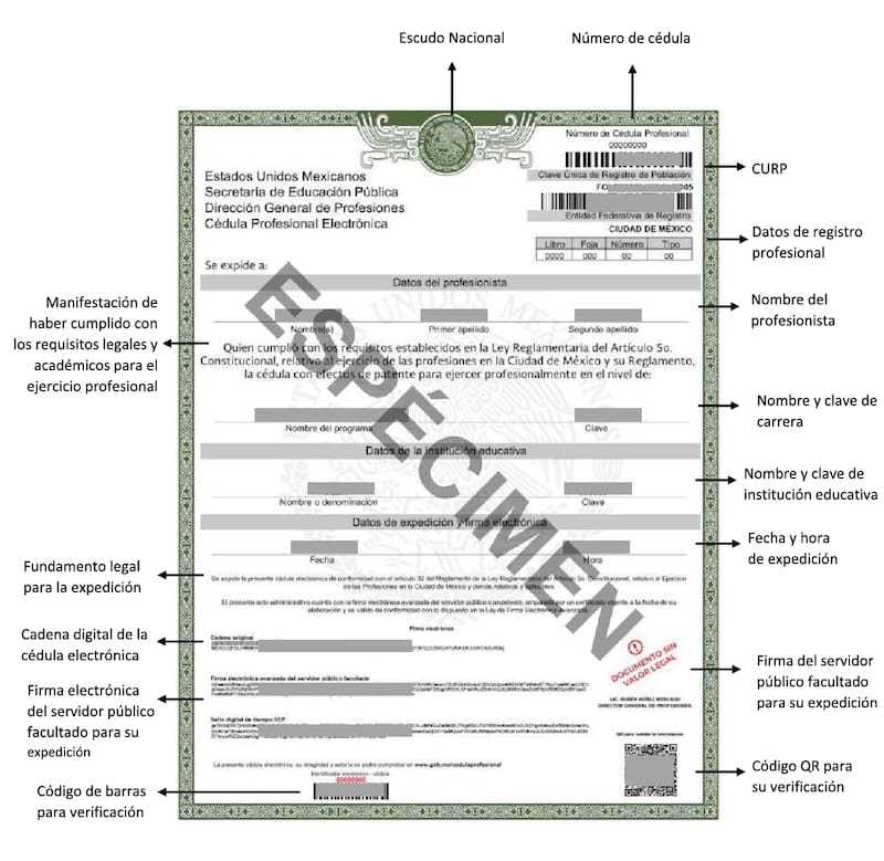 ¿Qué características tiene la cédula profesional electrónica? (Foto: Archivo).