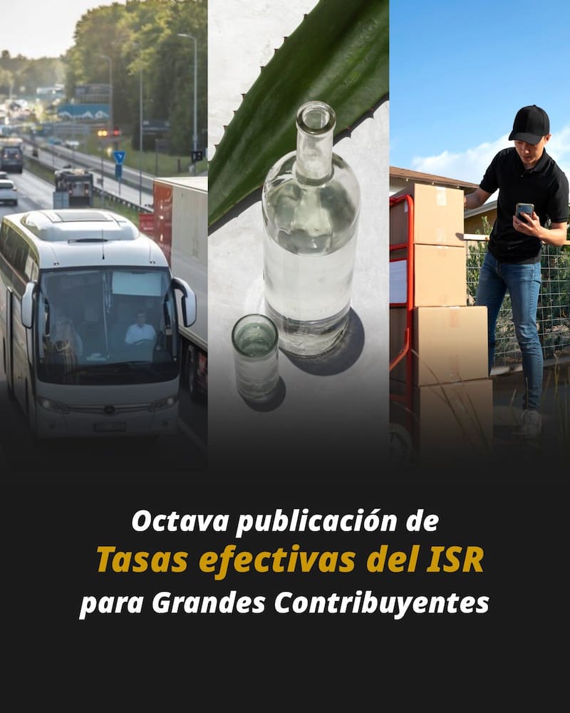 El SAT realizó la octava publicación de Tasas efectivas del ISR para Grandes Contribuyentes, correspondientes a los ejercicios fiscales 2022 y 2023.