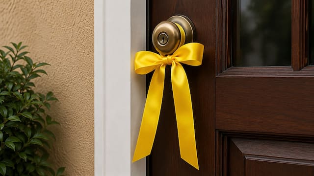 Qué significa atar un lazo amarillo en la puerta de tu casa y por qué recomiendan hacerlo en todos estos casos