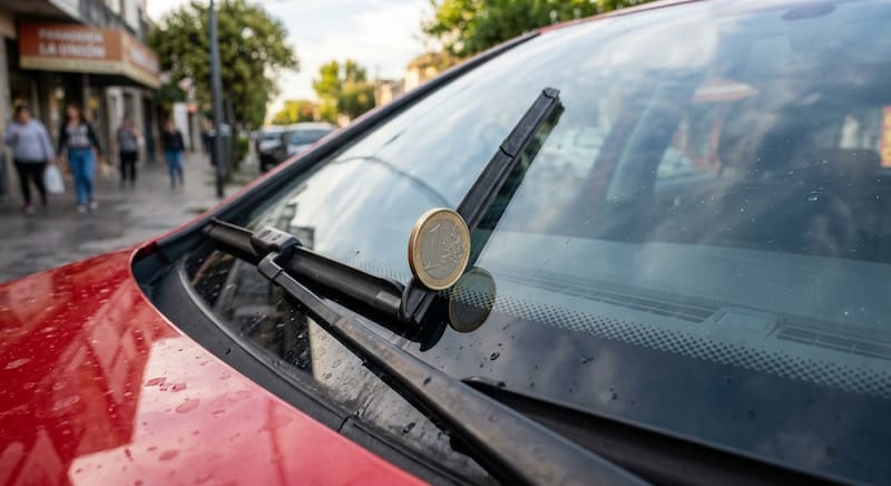 Qué significa encontrar una moneda en el parabrisas del coche y por qué es fundamental saber cómo actuar.