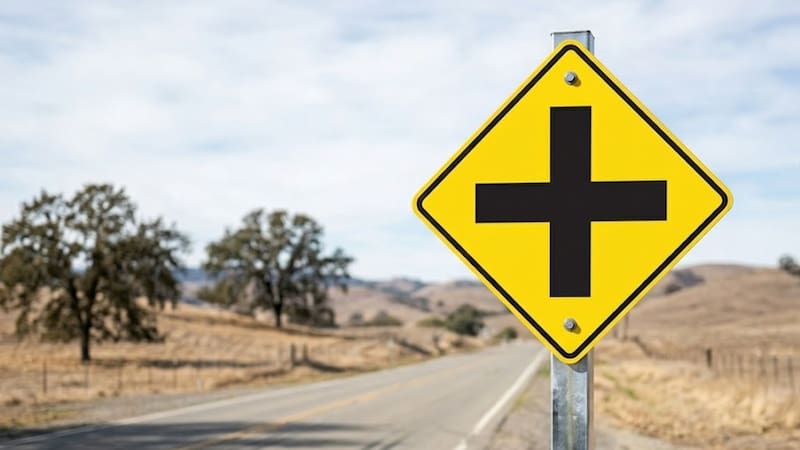 Qué significa la señal de tránsito de una cruz negra sobre un fondo amarillo y por qué es importante
Fuente: IA